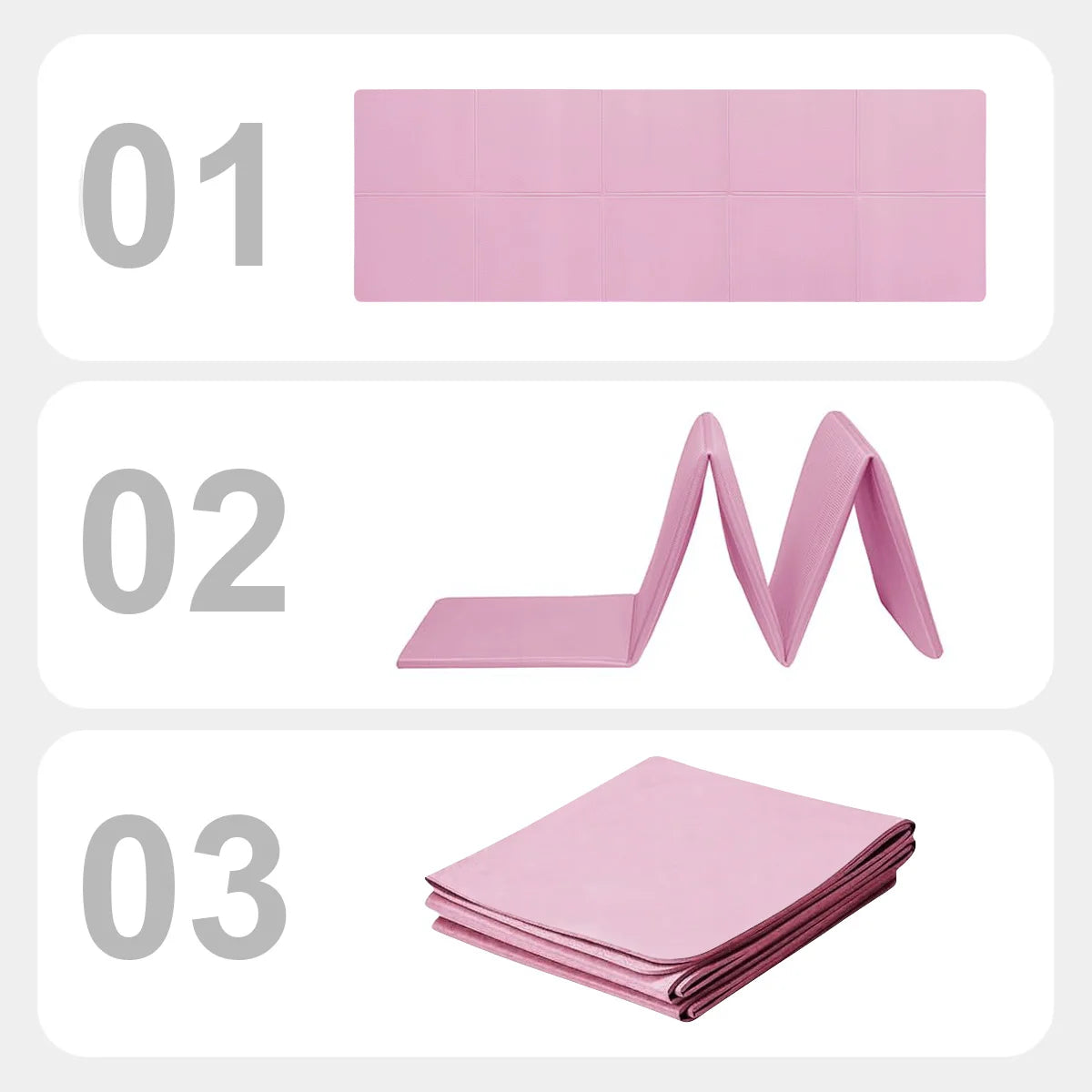 Tapete de Yoga Plegable Rosa – EVA Antideslizante 3/4/6mmTapete de Yoga Plegable Rosa