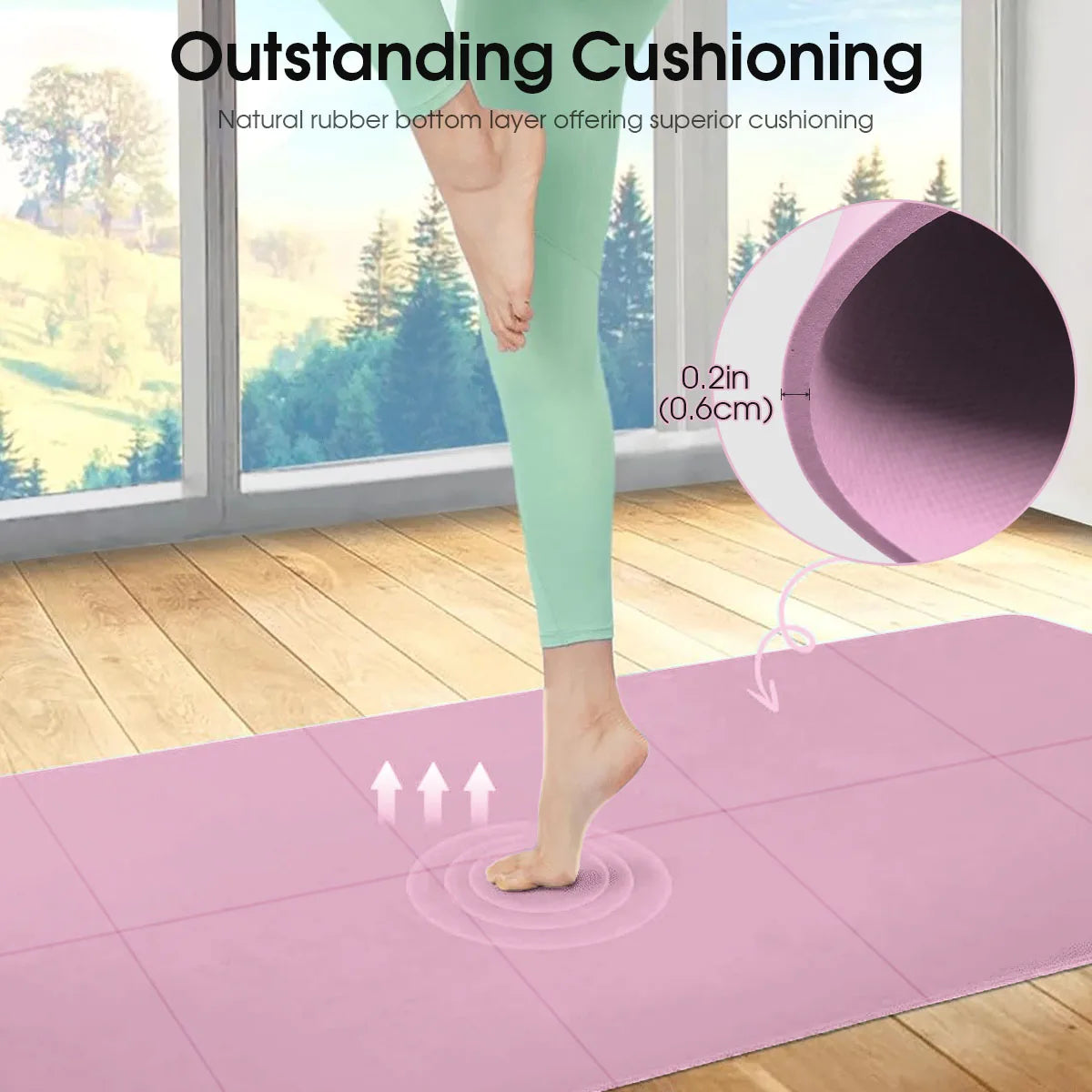Tapete de Yoga Plegable Rosa – EVA Antideslizante 3/4/6mmTapete de Yoga Plegable Rosa
