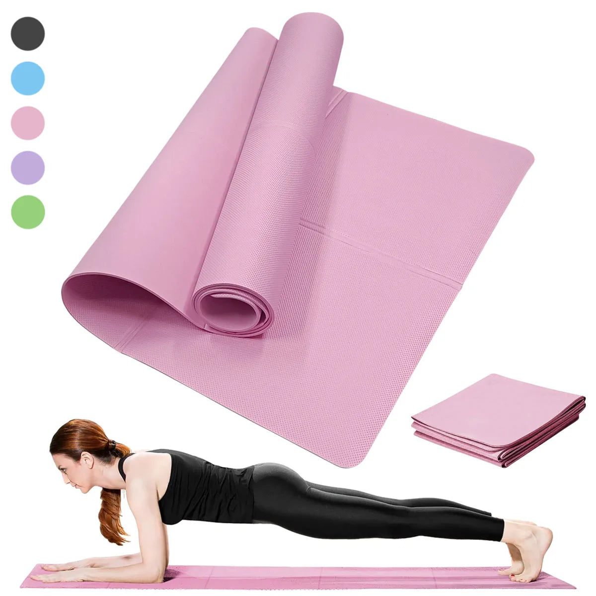 Tapete de Yoga Plegable Rosa – EVA Antideslizante 3/4/6mmTapete de Yoga Plegable Rosa