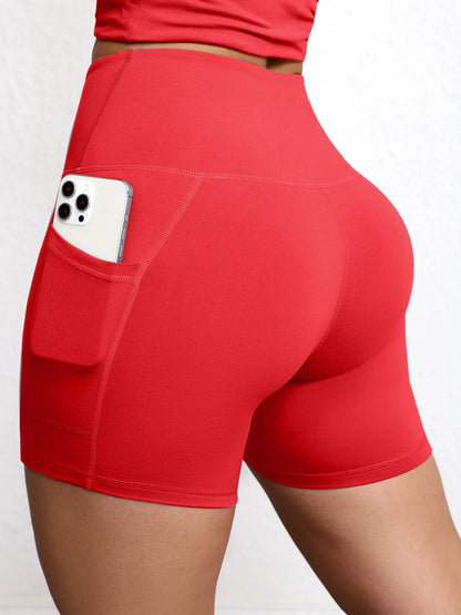 Shorts de Yoga con Bolsillos Mujer – Cintura Alta y Efecto Levantamiento