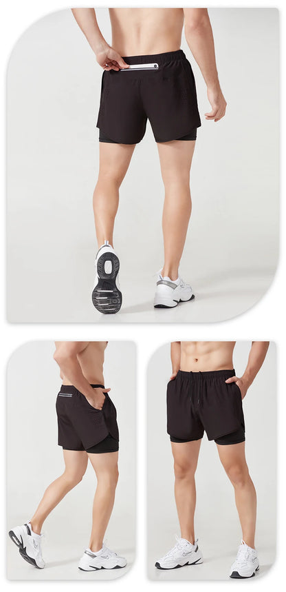 Shorts de Running para Hombre – Secado Rápido, Doble Capa