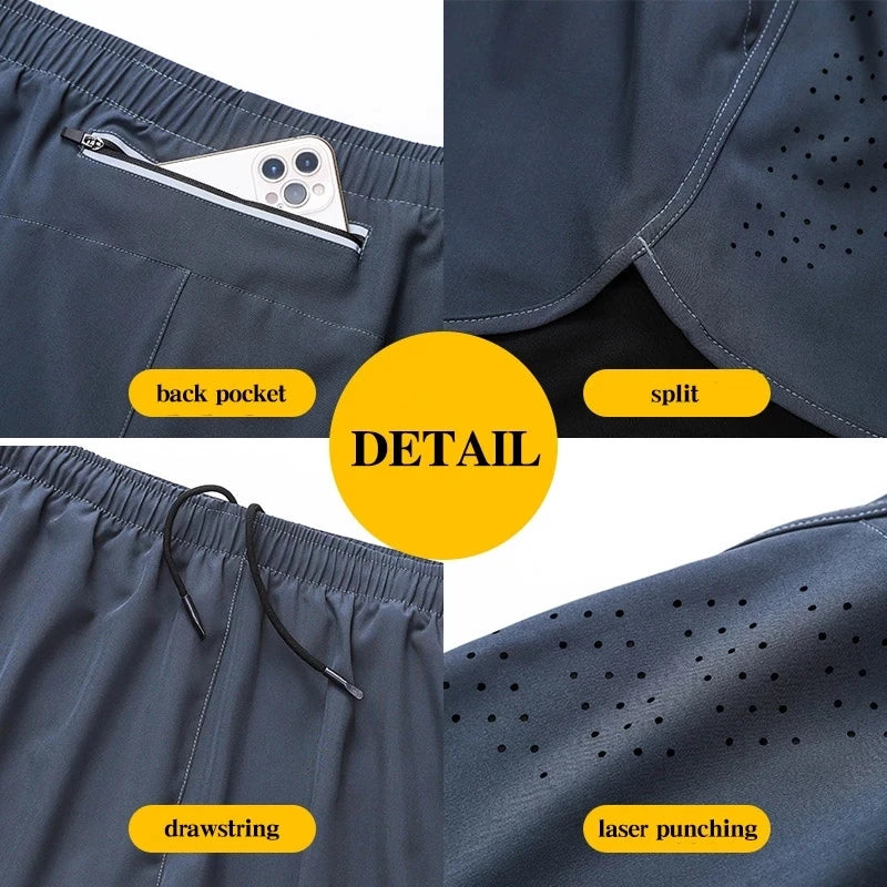 Shorts de Running para Hombre – Secado Rápido, Doble Capa