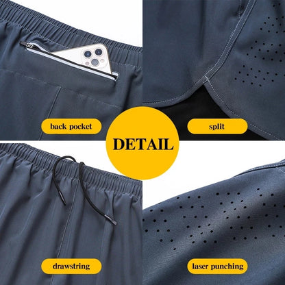 Shorts de Running para Hombre – Secado Rápido, Doble Capa