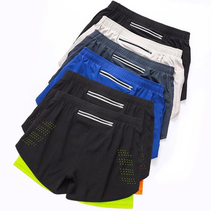 Shorts de Running para Hombre – Secado Rápido, Doble Capa