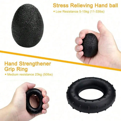 Set Entrenador de Agarre Ajustable 5 en 1 – Fuerza de Manos y Antebrazos
