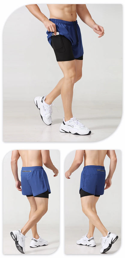Shorts de Running para Hombre – Secado Rápido, Doble Capa