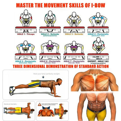 Push-up Board Multifuncional Plegable – Entrenamiento de Pecho, Brazos y Espalda