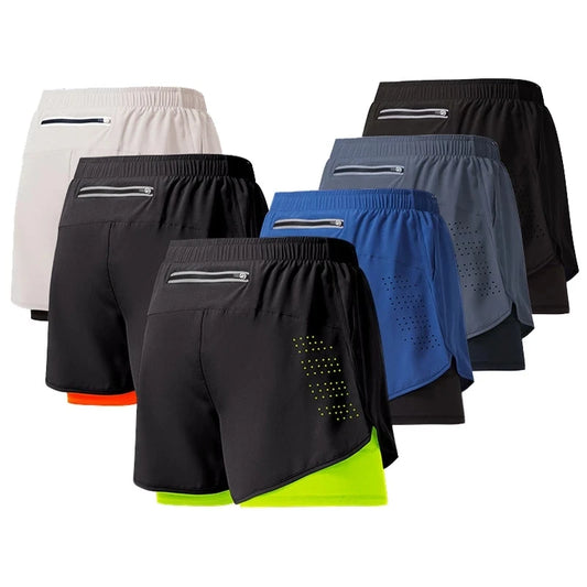Shorts de Running para Hombre – Secado Rápido, Doble Capa