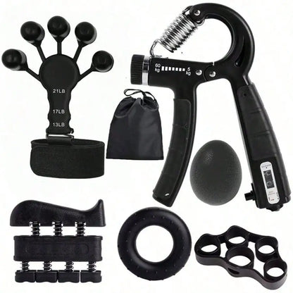 Set Entrenador de Agarre Ajustable 5 en 1 – Fuerza de Manos y Antebrazos