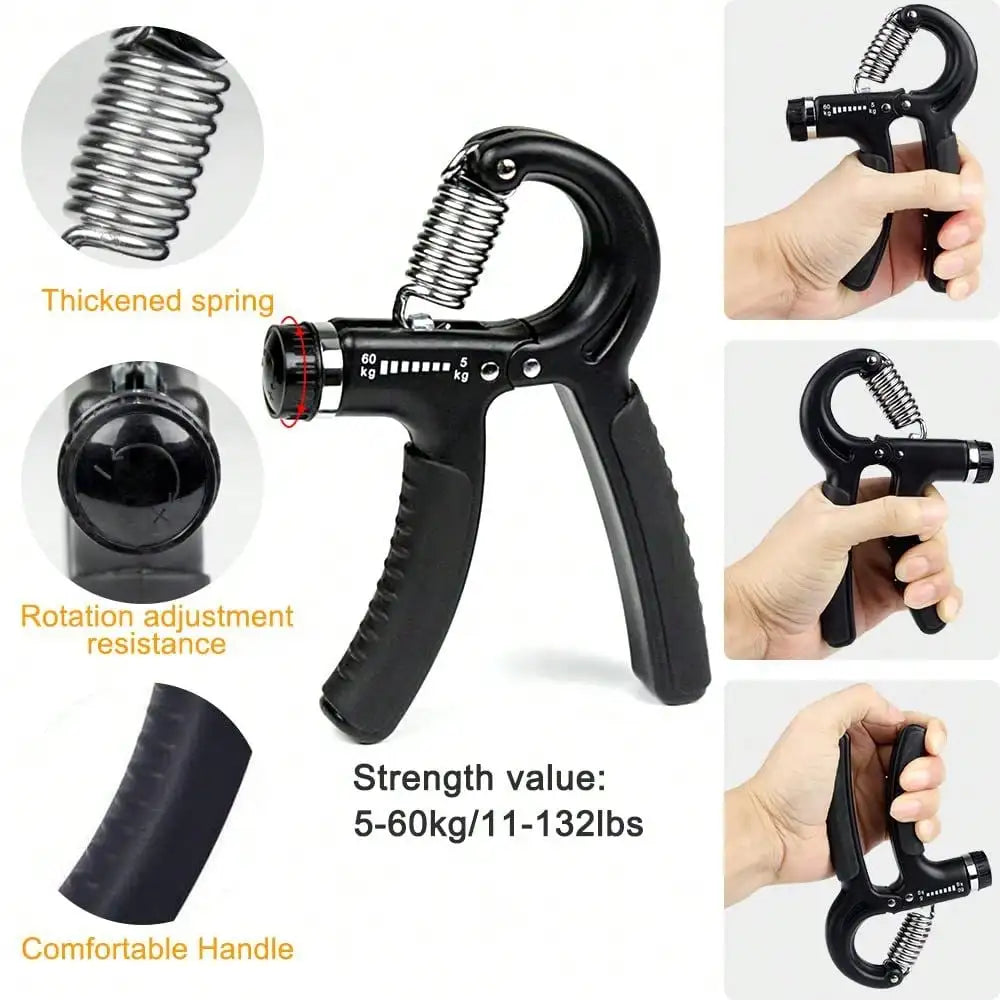 Set Entrenador de Agarre Ajustable 5 en 1 – Fuerza de Manos y Antebrazos