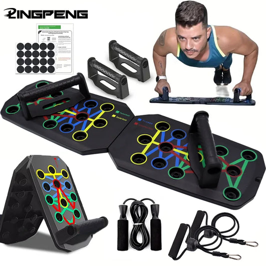 Push-up Board Multifuncional Plegable – Entrenamiento de Pecho, Brazos y Espalda