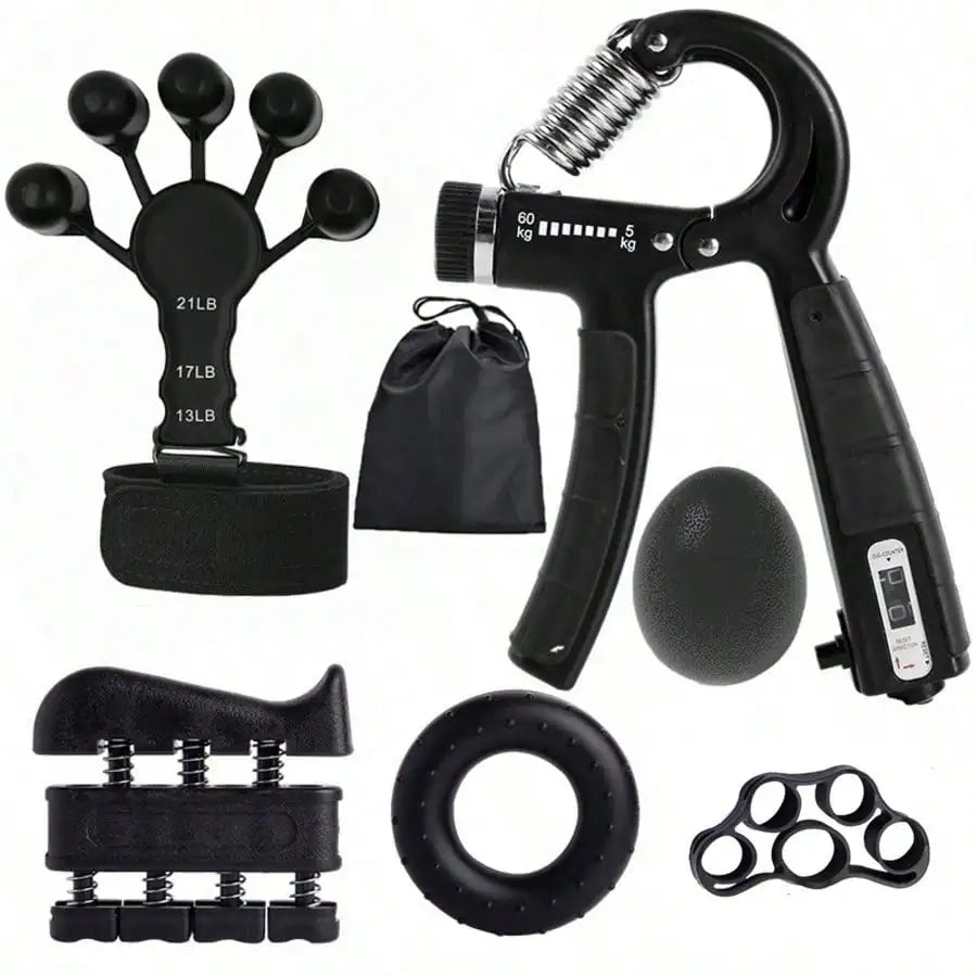 Set Entrenador de Agarre Ajustable 5 en 1 – Fuerza de Manos y Antebrazos