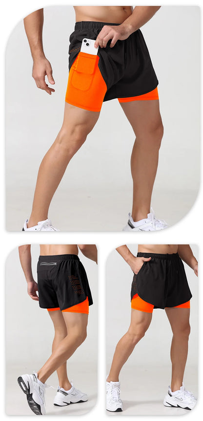 Shorts de Running para Hombre – Secado Rápido, Doble Capa