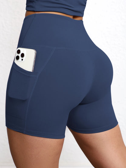 Shorts de Yoga con Bolsillos Mujer – Cintura Alta y Efecto Levantamiento
