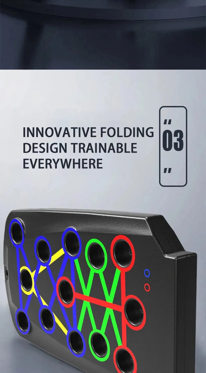 Push-up Board Multifuncional Plegable – Entrenamiento de Pecho, Brazos y Espalda