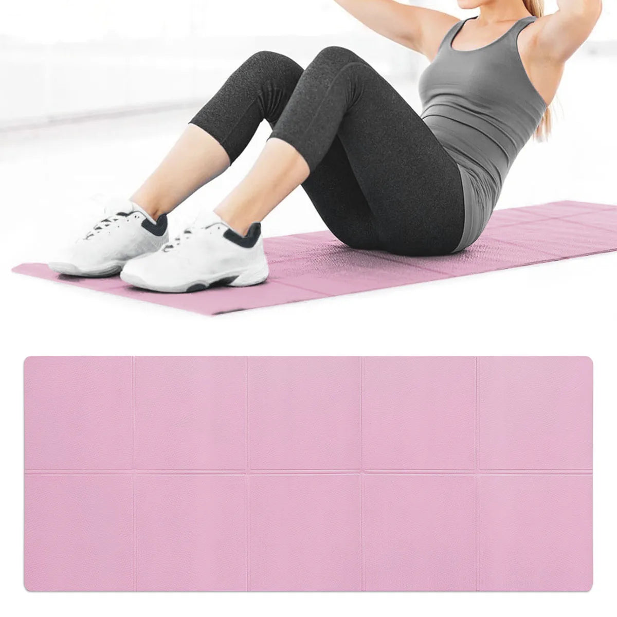 Tapete de Yoga Plegable Rosa – EVA Antideslizante 3/4/6mmTapete de Yoga Plegable Rosa