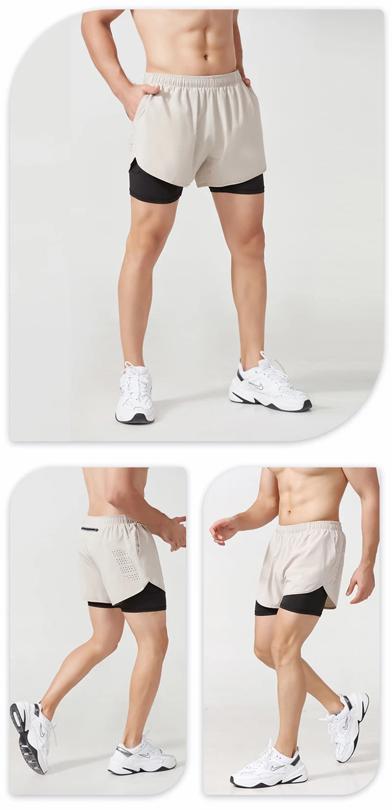 Shorts de Running para Hombre – Secado Rápido, Doble Capa