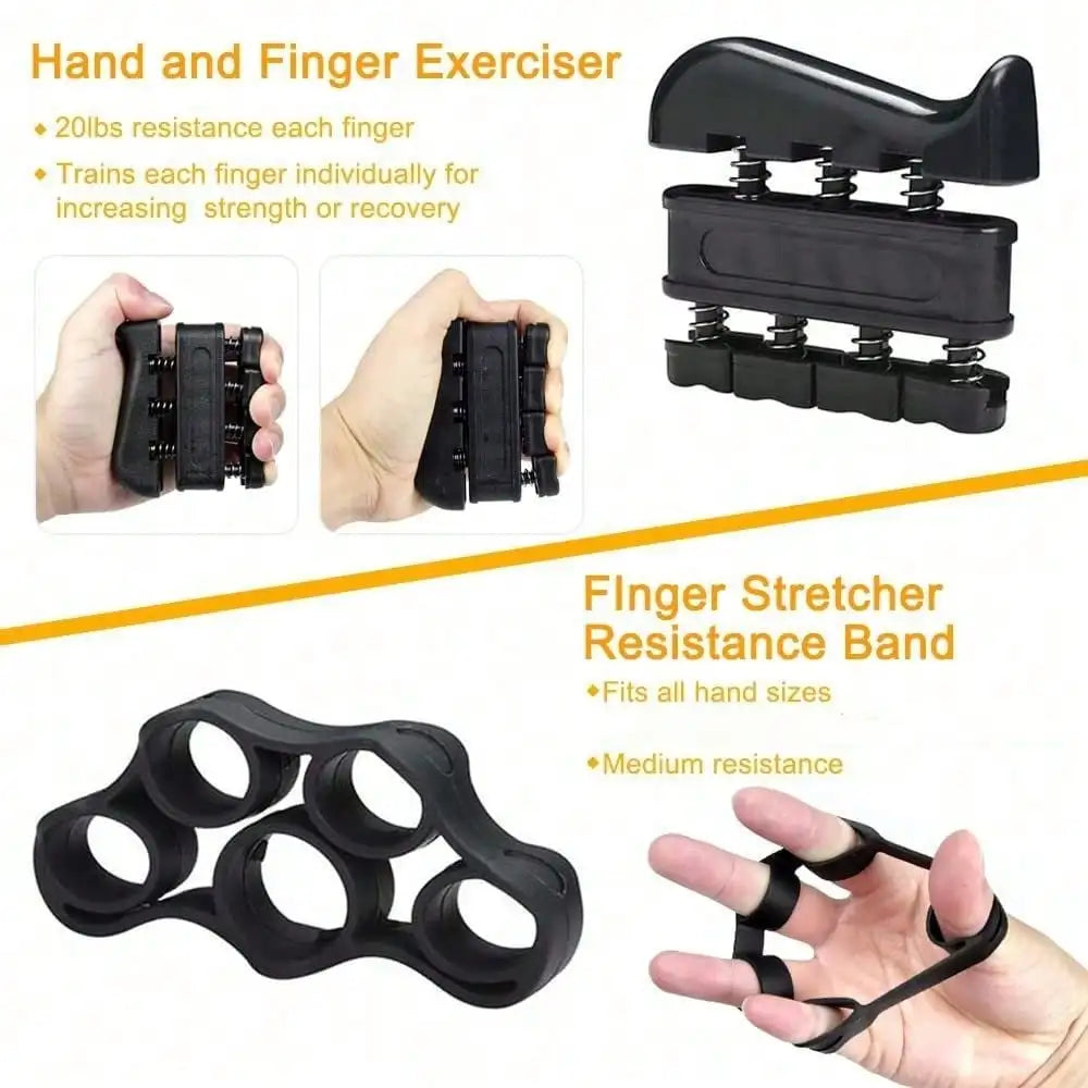 Set Entrenador de Agarre Ajustable 5 en 1 – Fuerza de Manos y Antebrazos