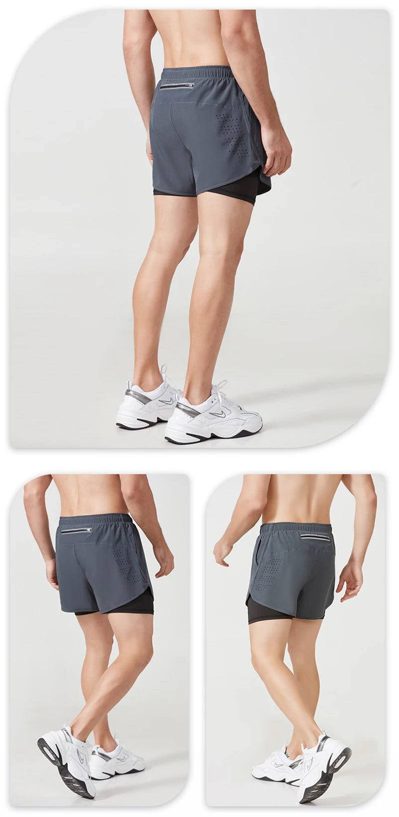Shorts de Running para Hombre – Secado Rápido, Doble Capa