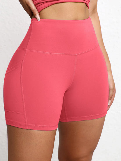 Shorts de Yoga con Bolsillos Mujer – Cintura Alta y Efecto Levantamiento