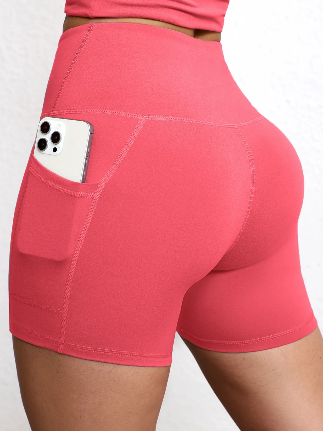 Shorts de Yoga con Bolsillos Mujer – Cintura Alta y Efecto Levantamiento